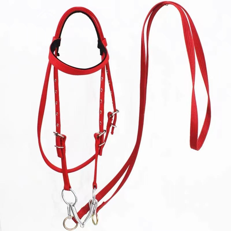 Horse Halter Rope Riding Hose Bridle Fiber, Halster Touw – Sterk Nylon – Paard – Rood