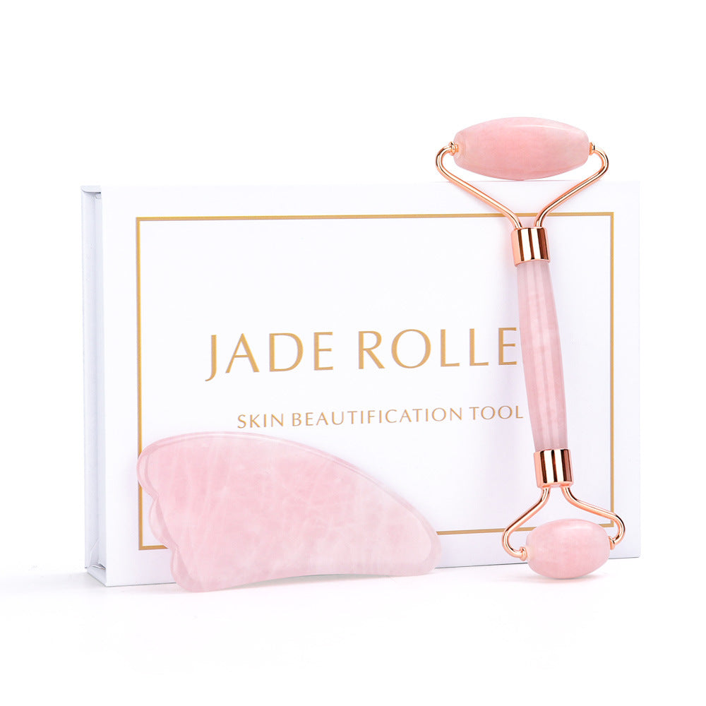 Natural Jade Roller Set – Gezichtsmassage & Gua Sha